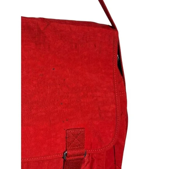 Red Kipling Messenger Bag With Adjustable Strap & Multiple Pockets - Picture 3 of 8